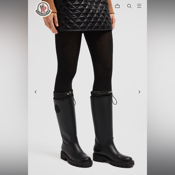 Moncler KICKSTREAM HIGH RAIN BOOTS - Picture 1 of 8